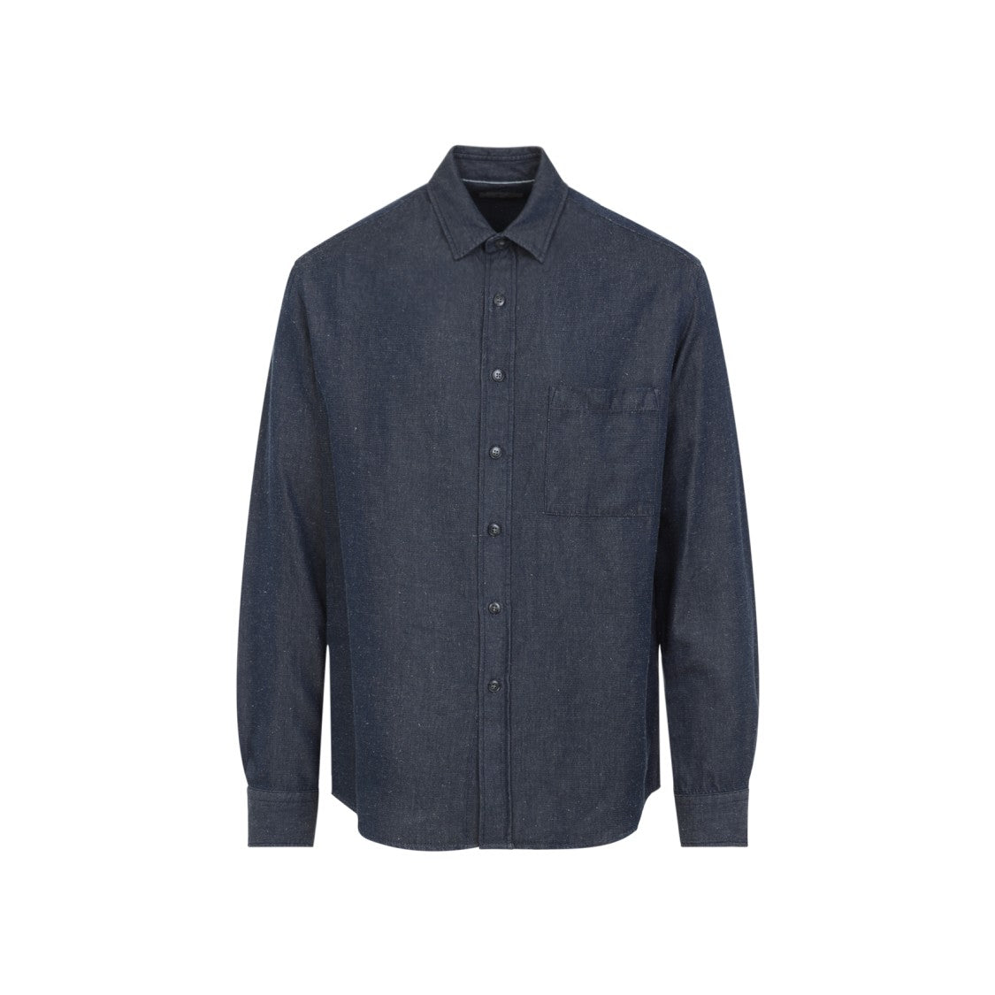 Canali Denim Blue Cotton Denim Shirt