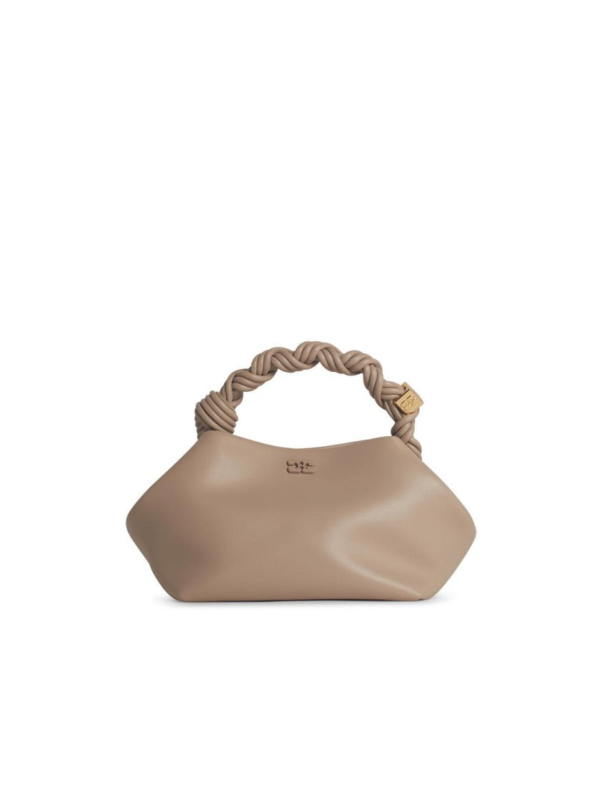 Ganni 'Bou' Ivory Recycled Leather Blend Bag