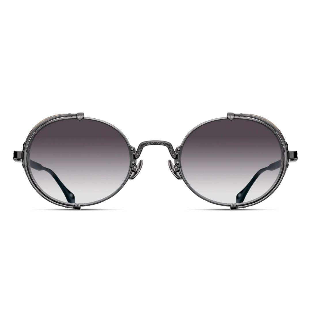 Matsuda 10610H Round Gradient Lens Sunglasses With Perforated Titanium Frame