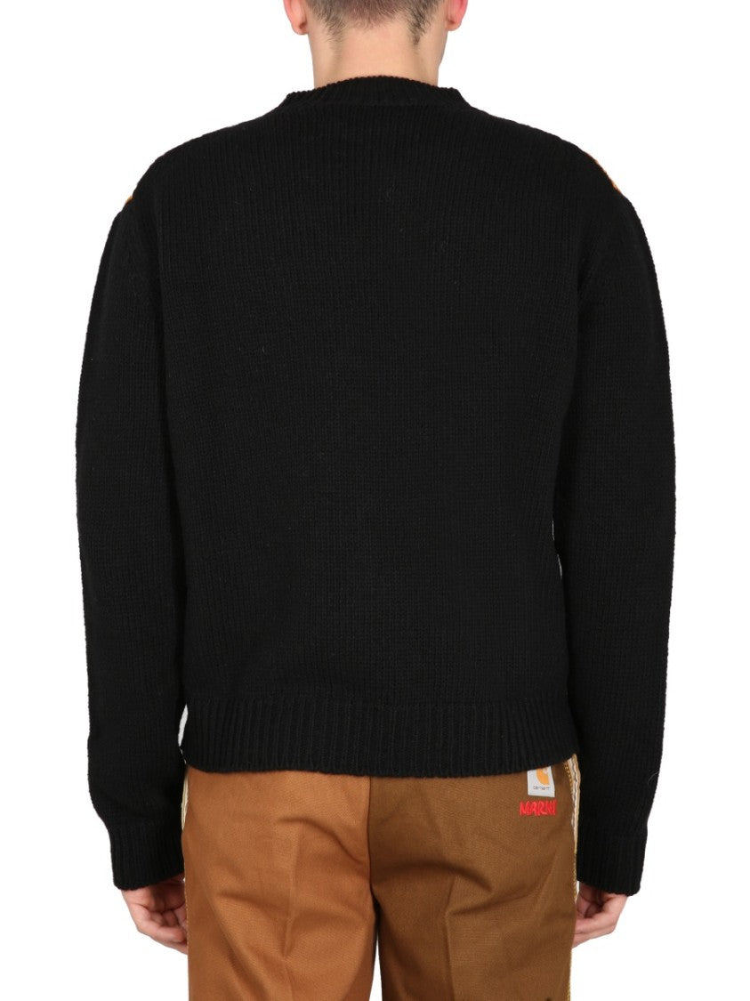 Marni X Carhartt Wip Cross-Neck Wool Sweater