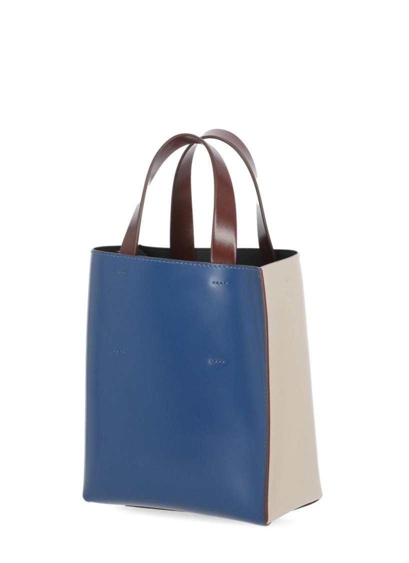 Marni Museo Mini Handbag With Contrasting Handles And Adjustable Strap