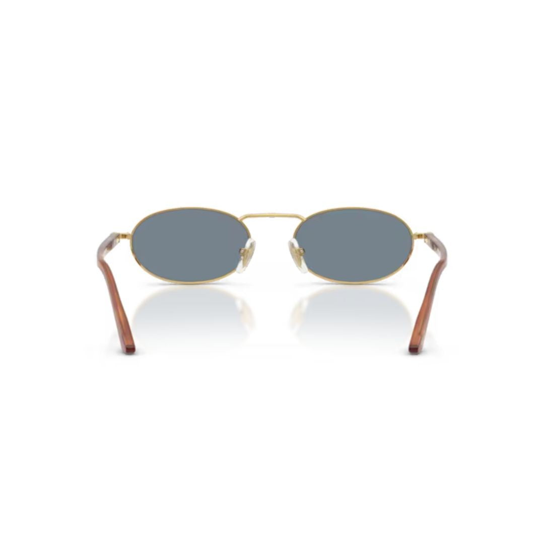 Persol 0Po1023s Oval Frame Metal Sunglasses With Adjustable Nose Pads