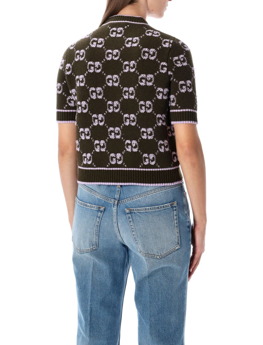 Gucci Gg Wool Bouclé Jacquard Top