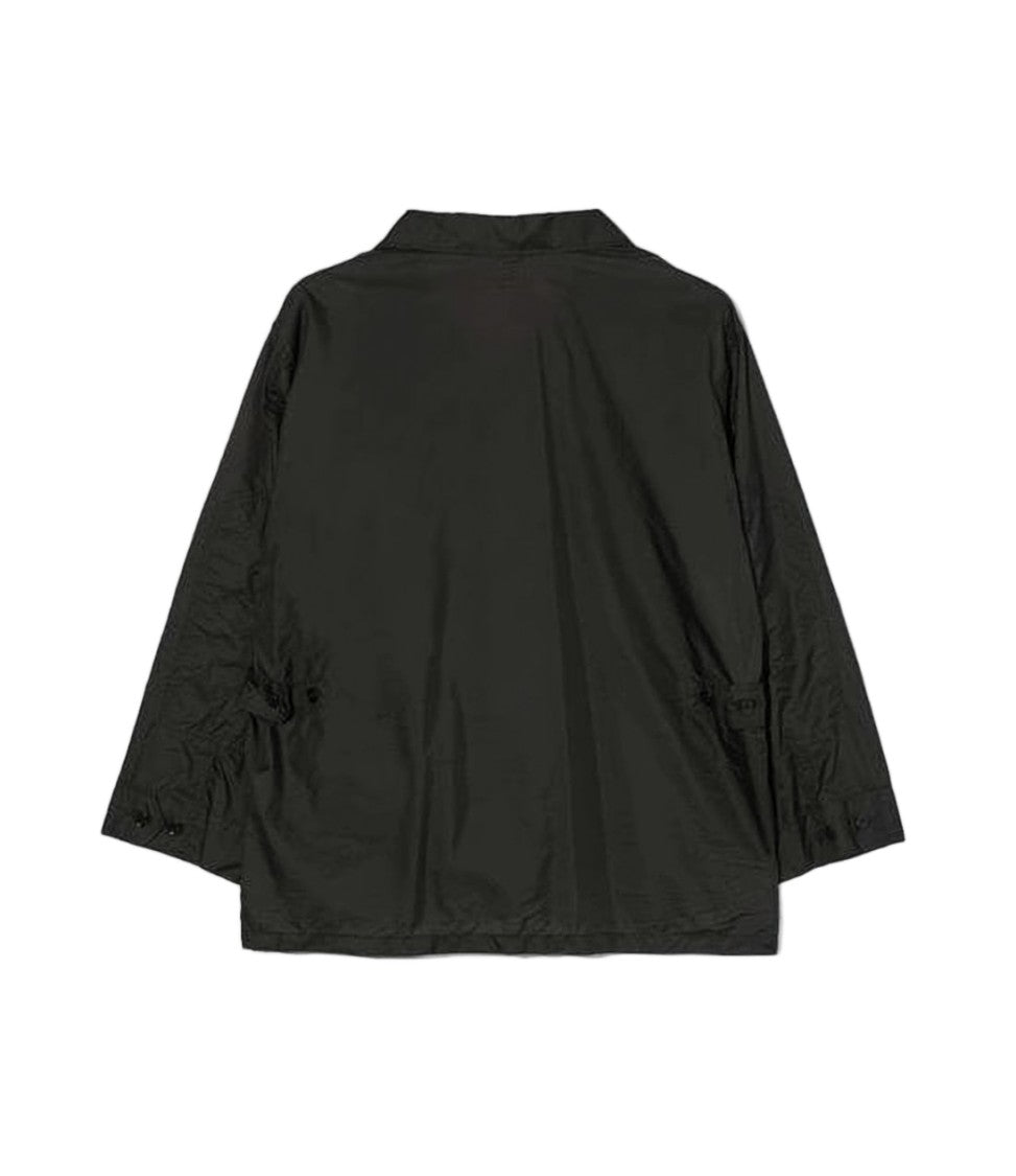 Engineered Garments Boxy Fit Nylon Jacket With Classic Collar And Functional Pockets