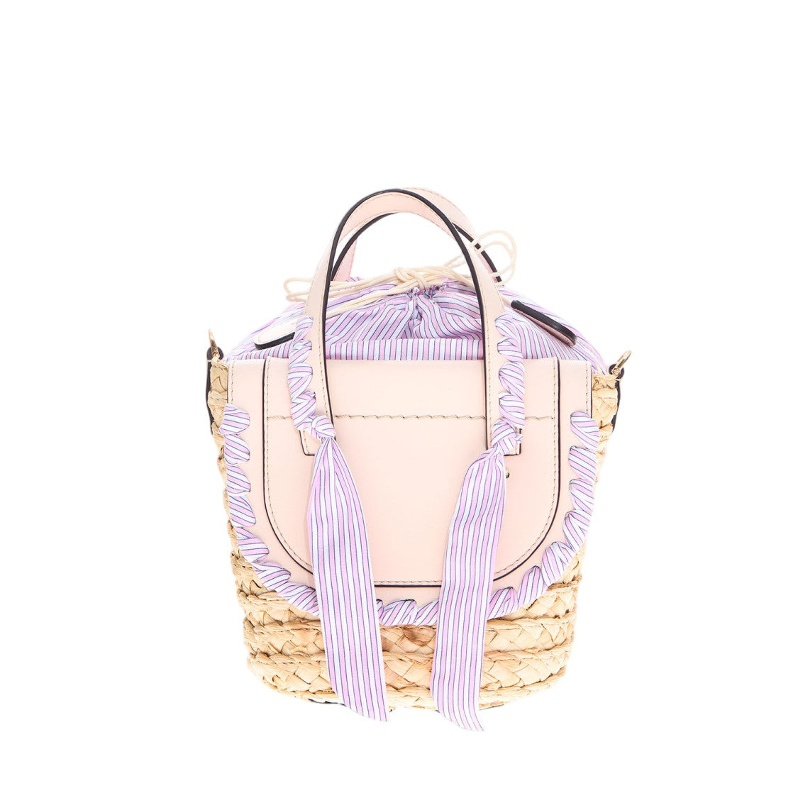 Cuba Lab Habanera Leather And Rafia Bag