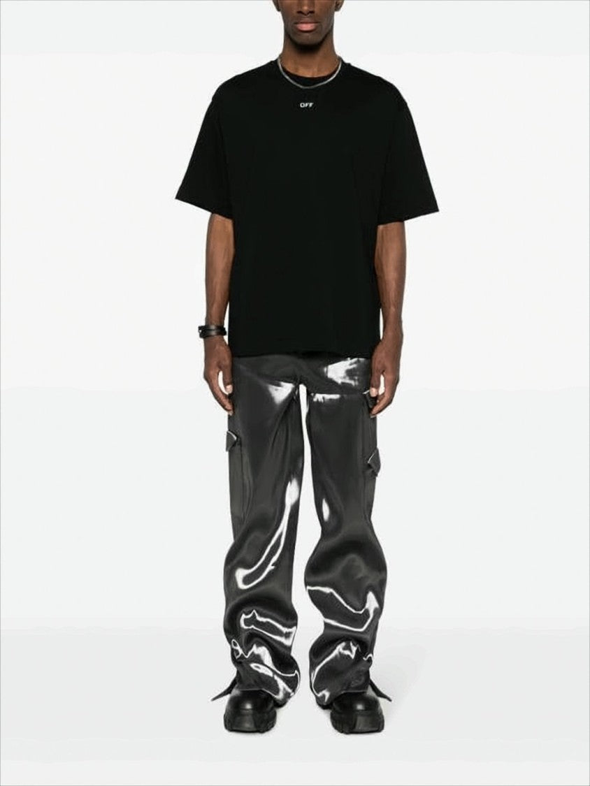 Off-White Relaxed-Fit Black T-Shirt With Minimalist Logo