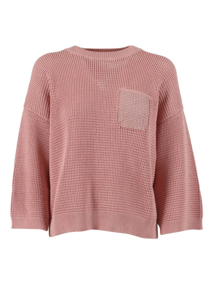 Peserico Textured Boxy Patch Pocket Sweater
