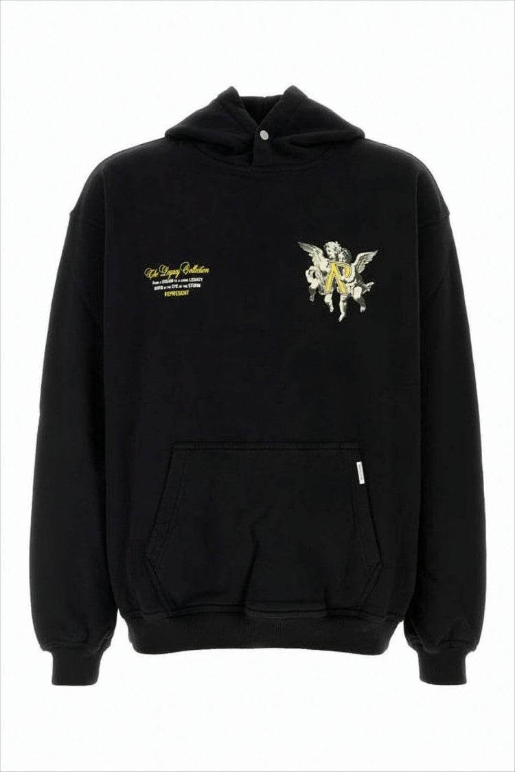 Represent Black Hoodie With Cherub Graphics
