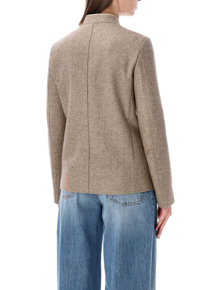 Fortela Tailored Structured Herringbone Jacket