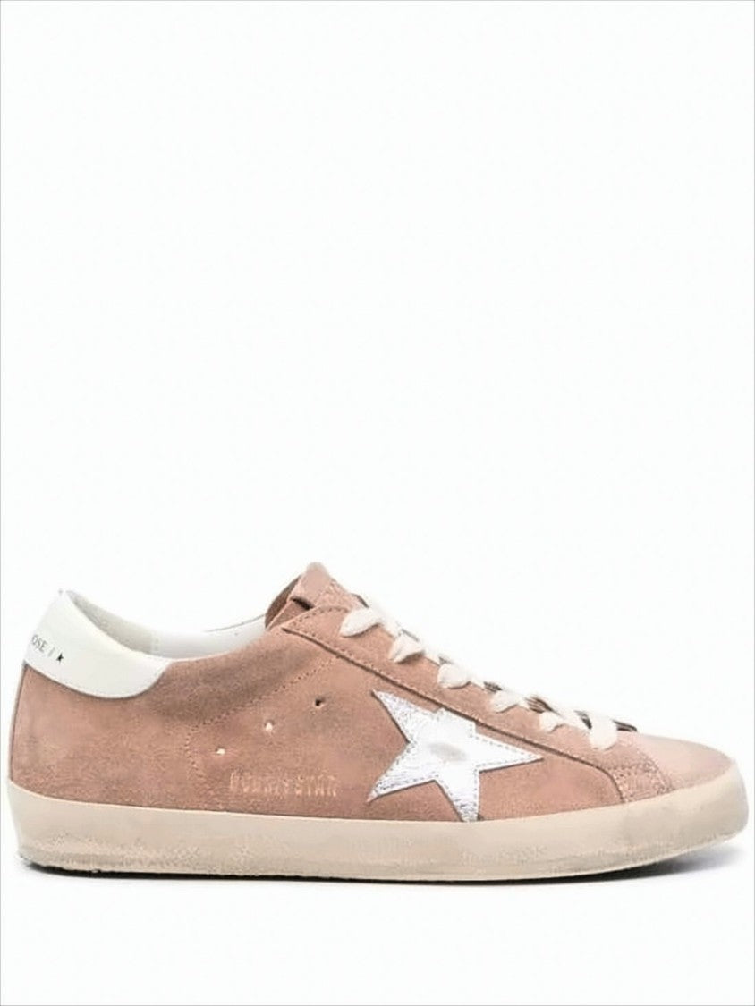 Golden Goose Vintage Suede Low-Top Sneakers With Distressed Sole