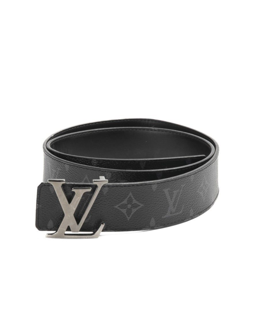 Louis Vuitton Initiales Monogram Eclipse Canvas Belt - Black