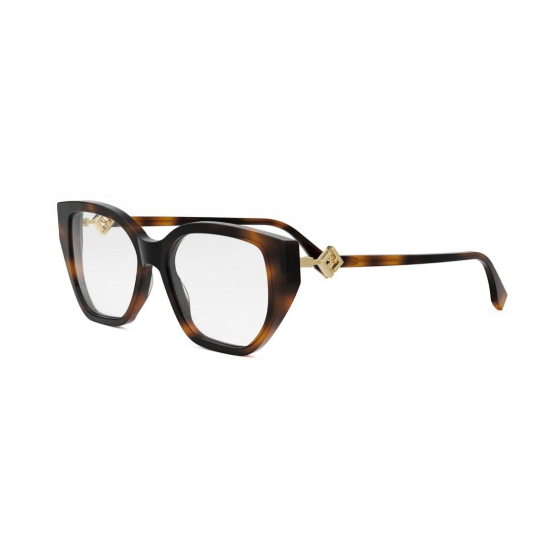 Fendi Fe50100i Oversized Tortoiseshell Square Frame Eyeglasses