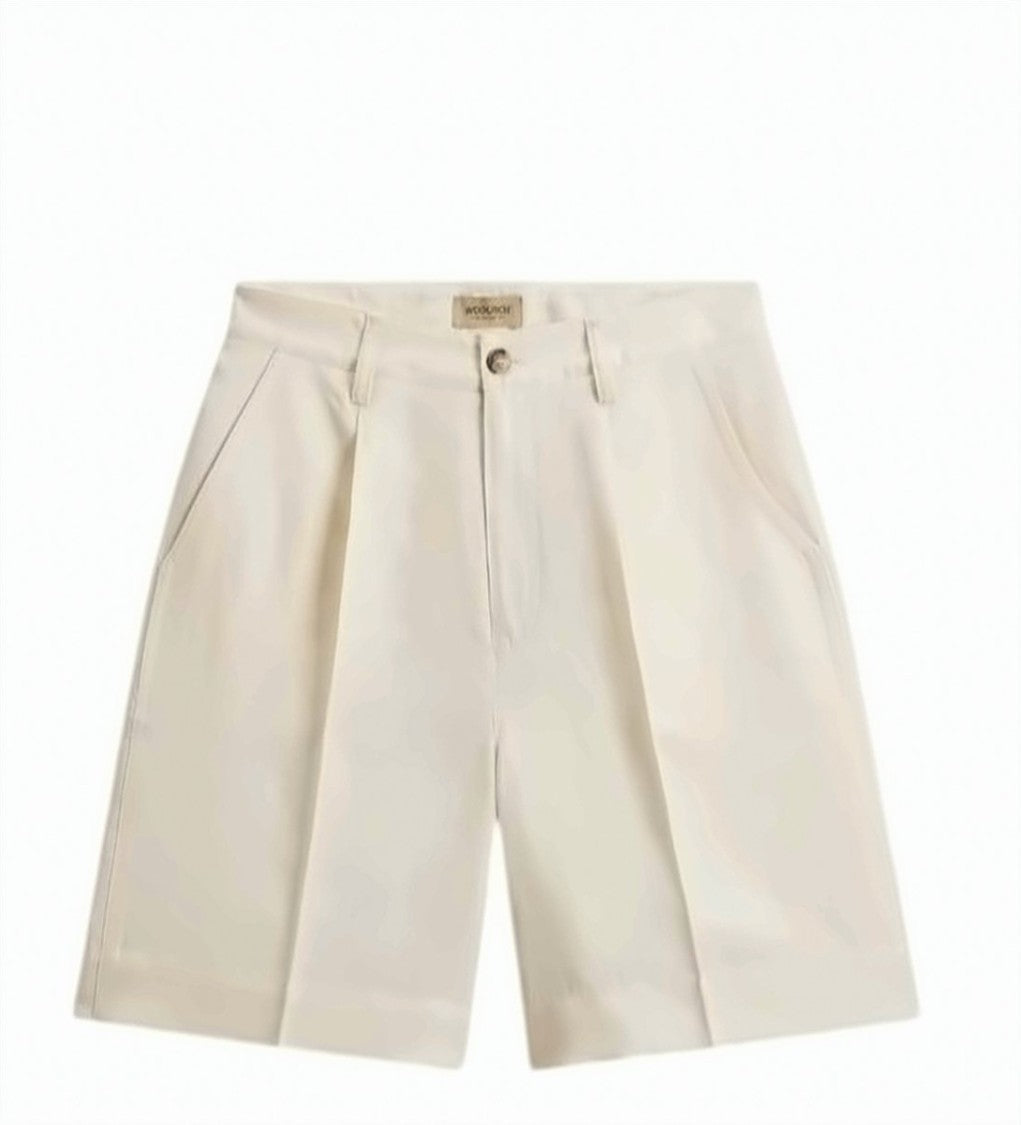 Woolrich Linen Blend Darts Pressed Pleat Shorts
