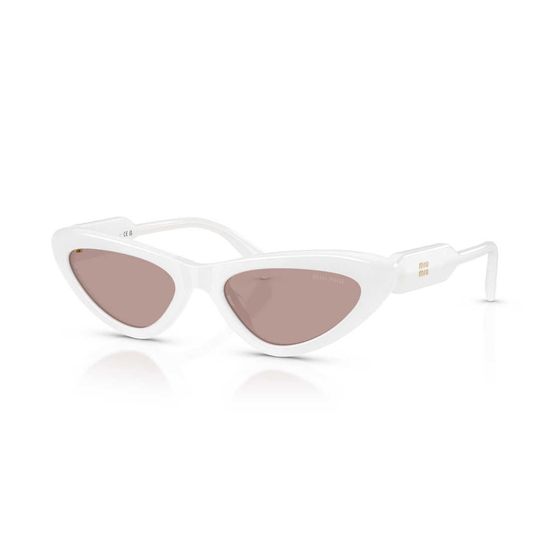 Miu Miu White 0Mu B11su Cat-Eye Sunglasses