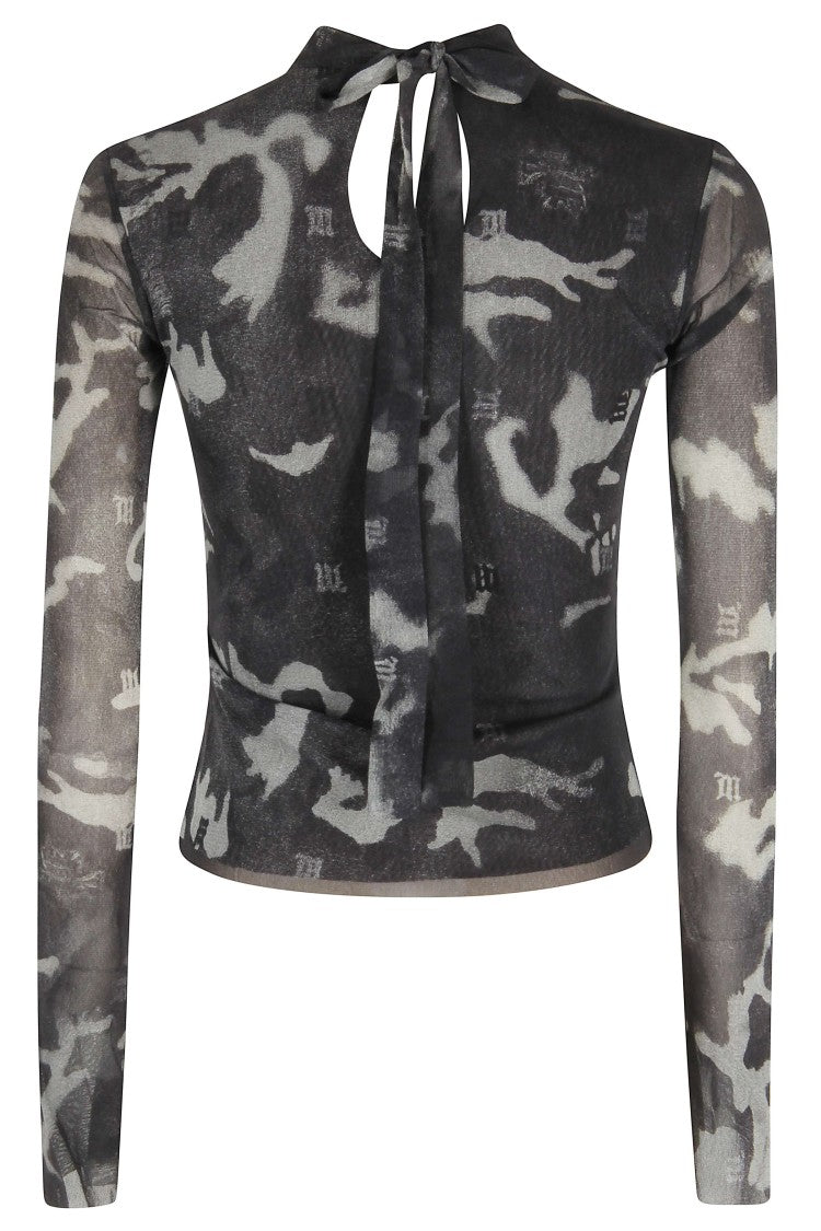 Misbhv Camo Mesh Top