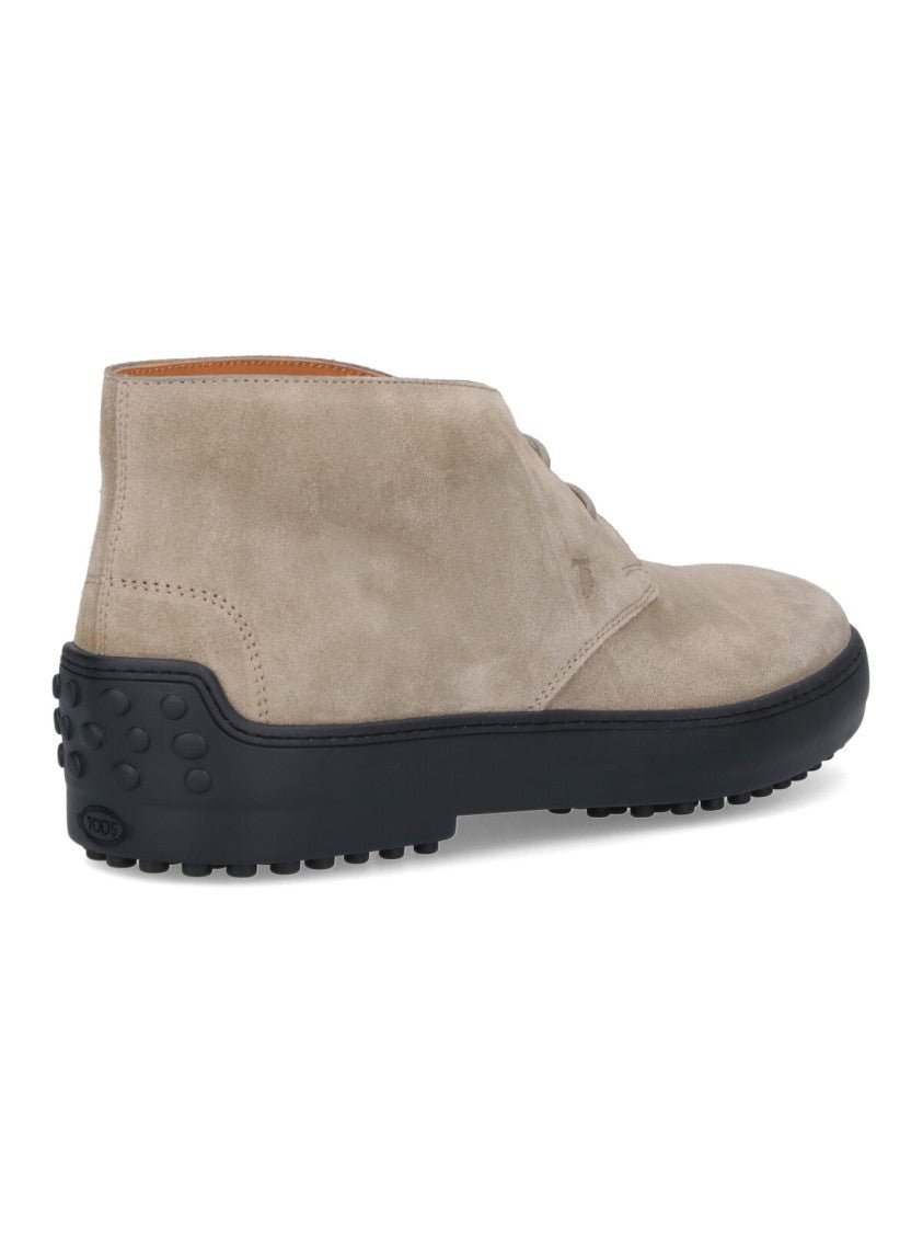Tod's Suede Ankle Boots – Taupe