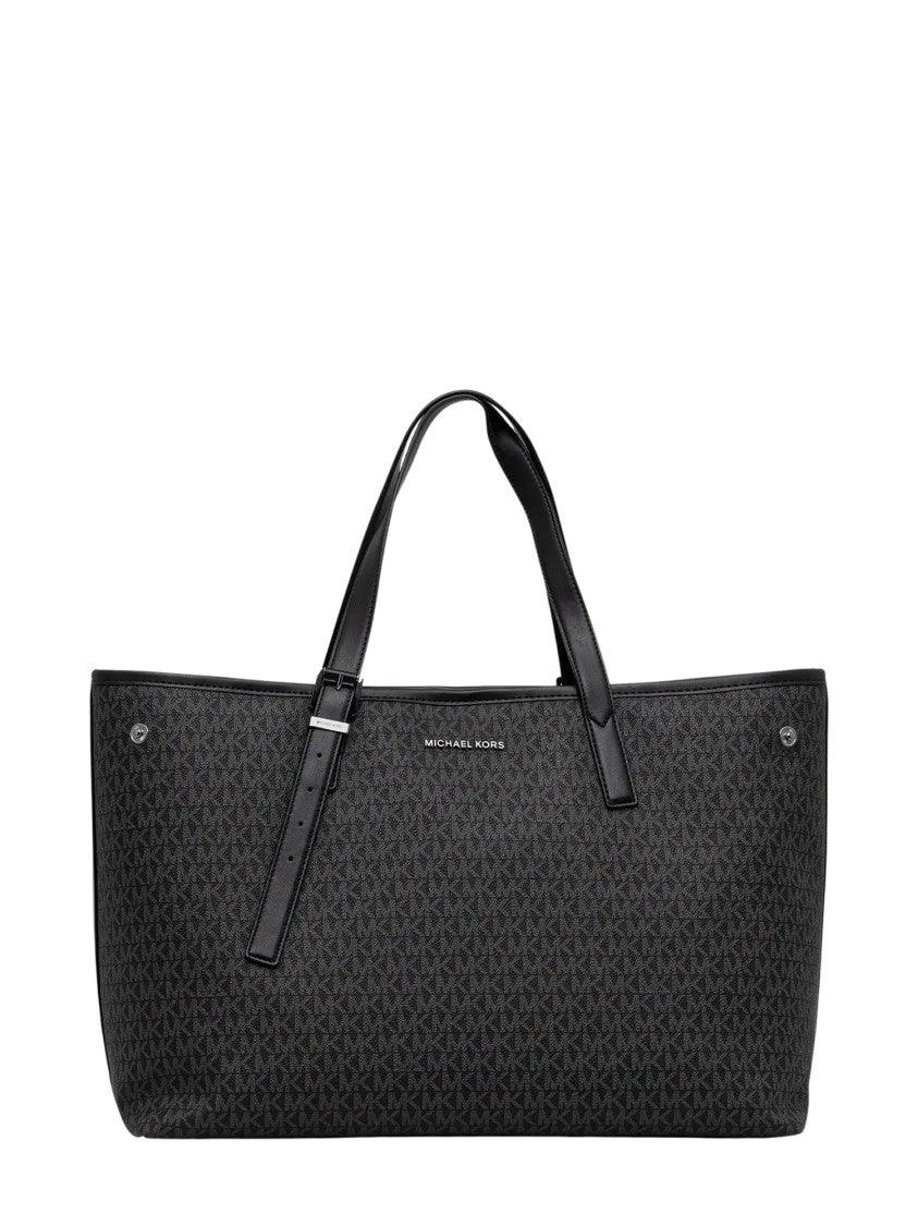 Michael Kors Monogram Leather Handle Tote Bag