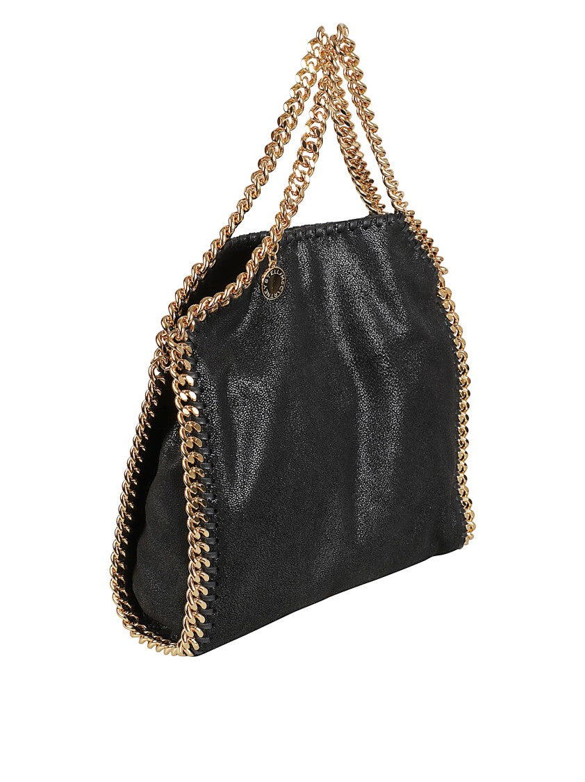 Stella Mccartney Black Bag With Gold Chain Trim