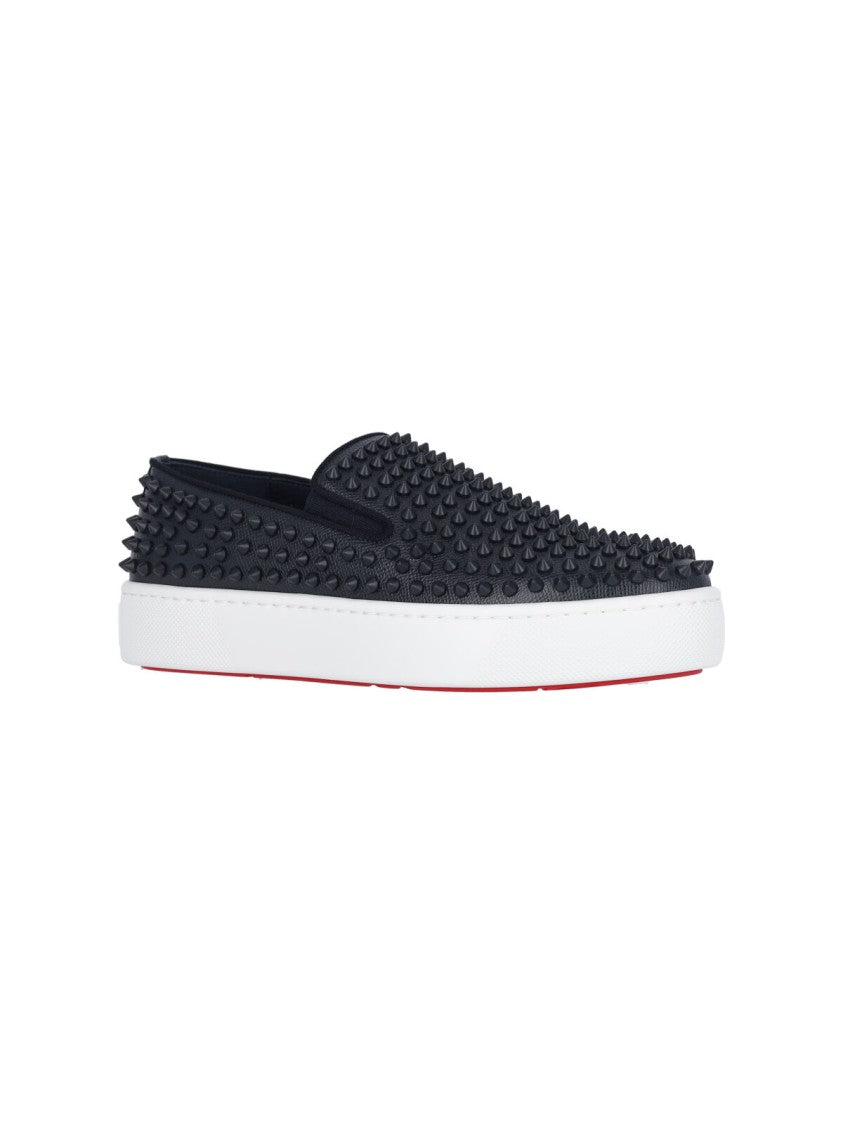Christian Louboutin Spikeboat' Sneakers – Black