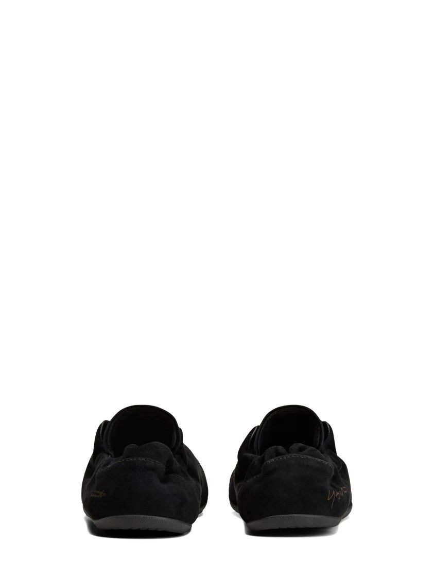 Y-3 Minimalist Black Sneakers With Soft Suede Finish