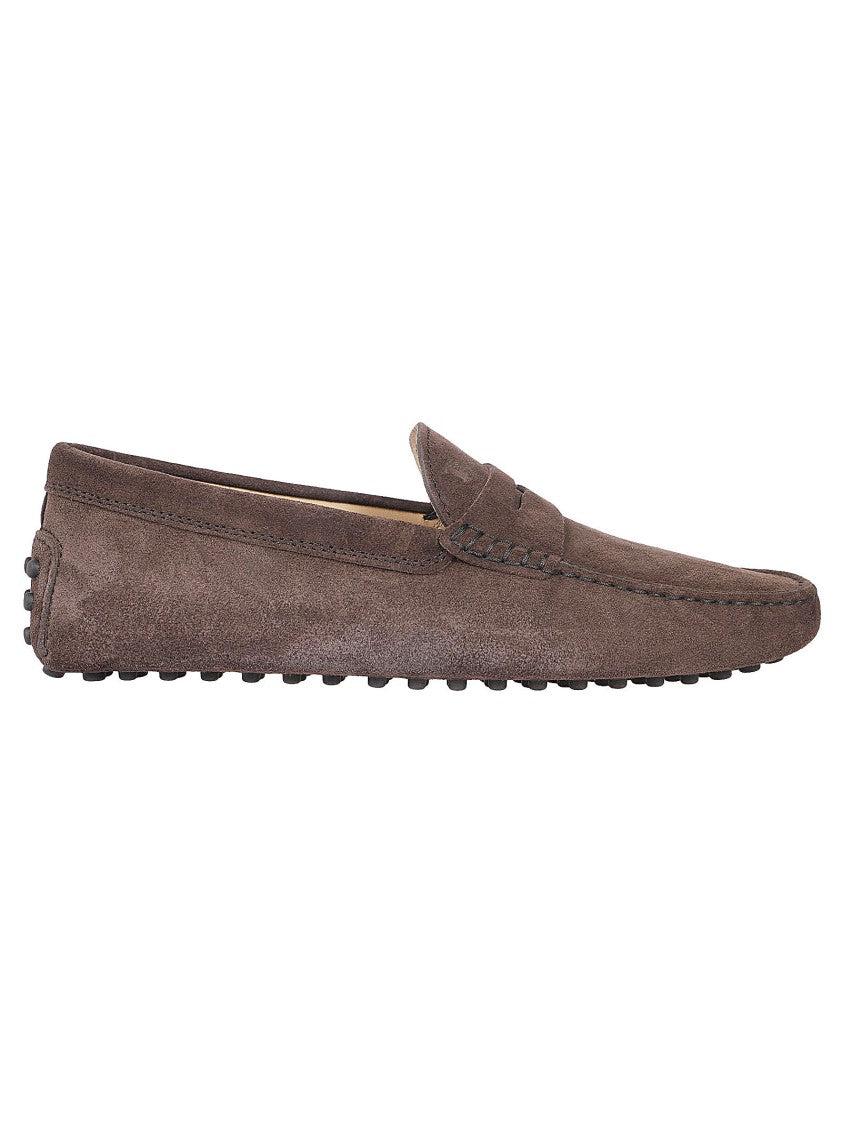 Tod's Moccasin-Style Leather Loafers With Rubber Pebble Sole