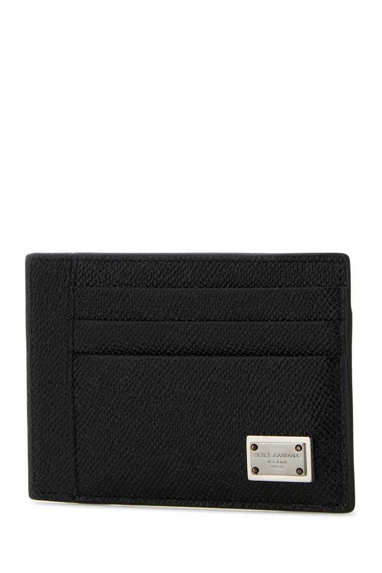 Dolce & Gabbana Black Leather Card Holder