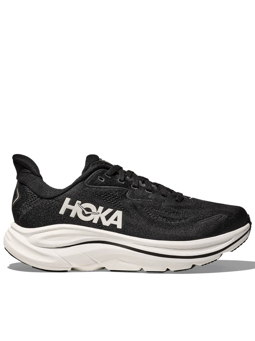 Hoka Black Clifton 10 Cushioned Mesh Sneakers