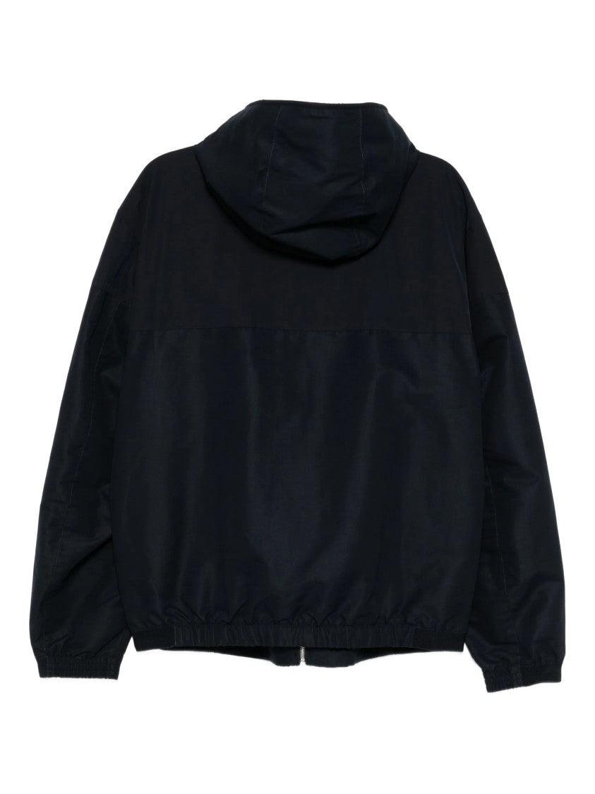 Hugo Boss Blue H Cireno Sleek Zippered Hooded Jacket