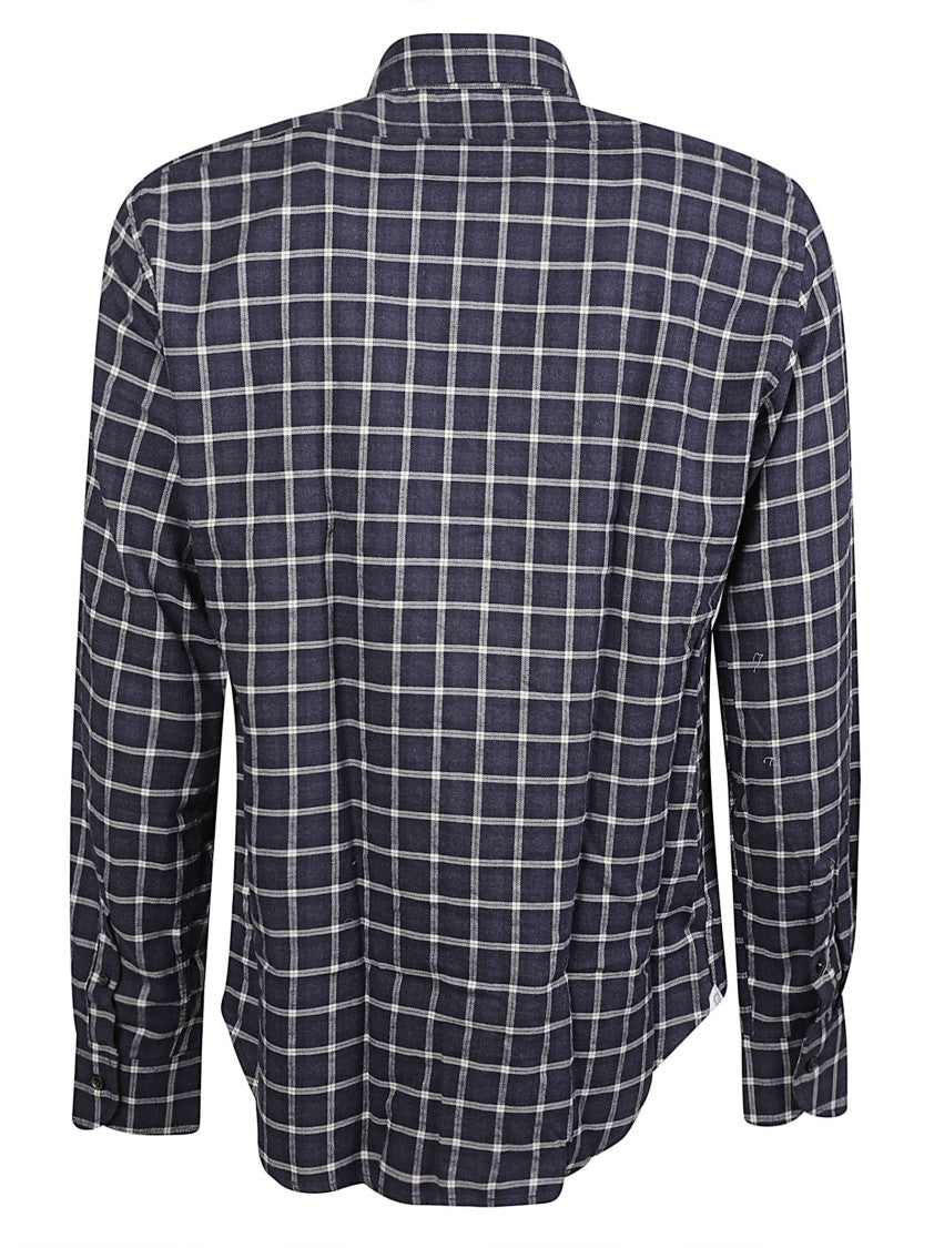 Orian Long Sleeve Washed Checkered Cotton Casual Shirt