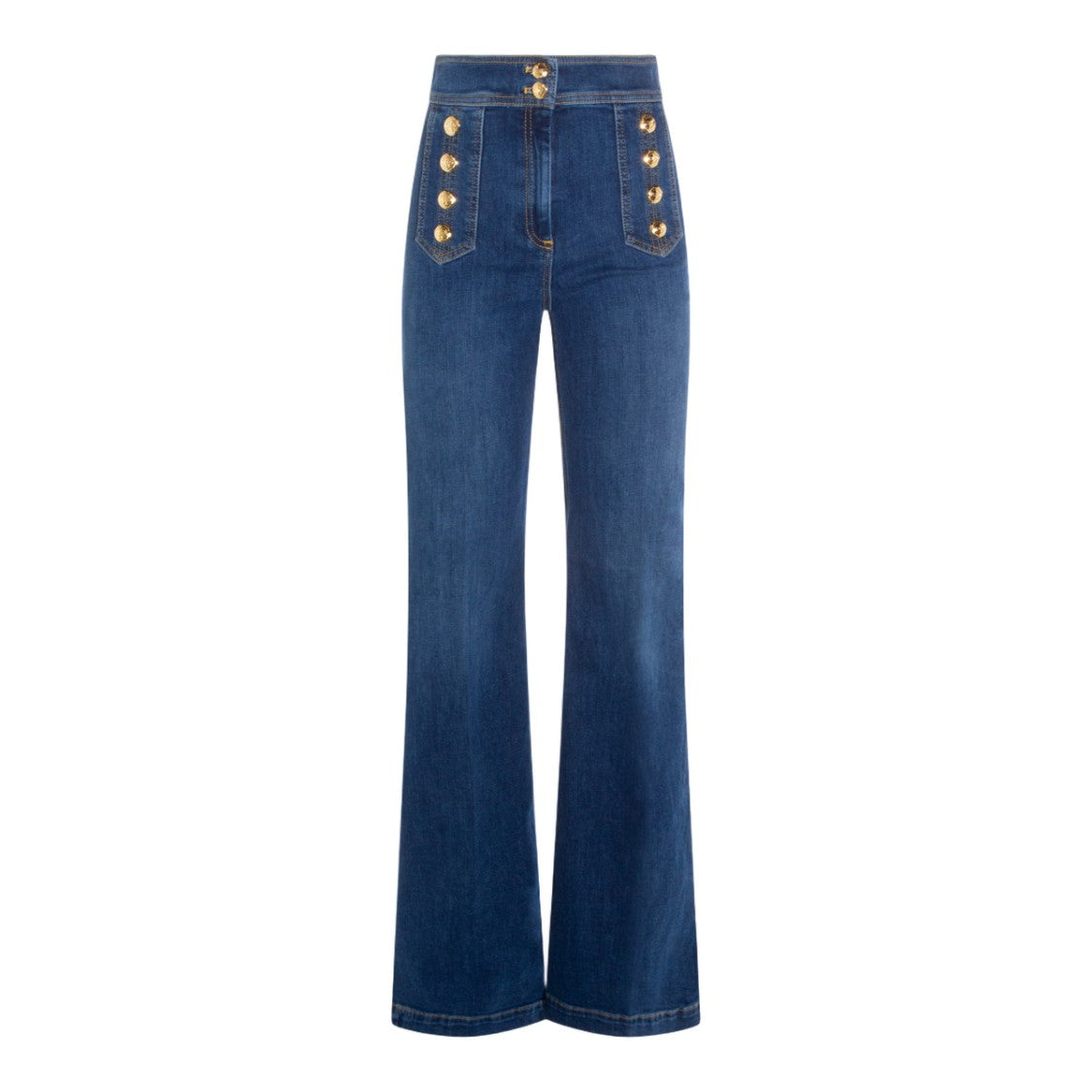 Elisabetta Franchi Tailored Fit Jeans With Mid-Rise Waist And Straight Leg Cut