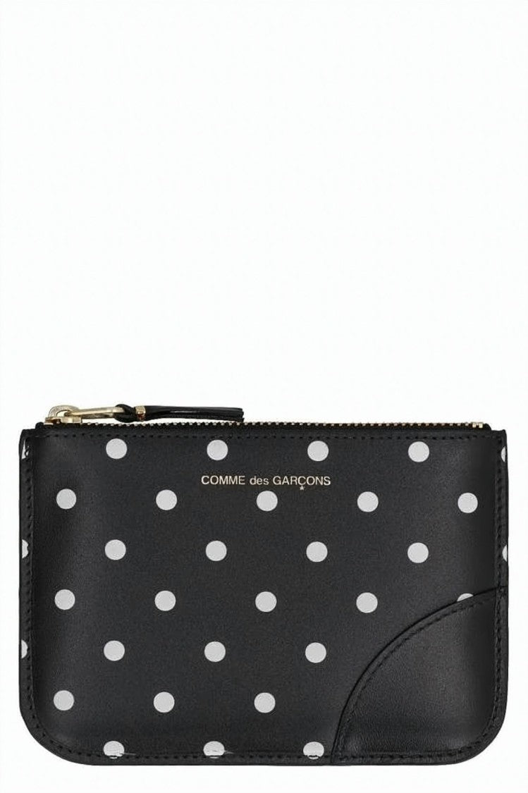 Comme Des Garçons Rectangular Polka Dot Leather Pouch