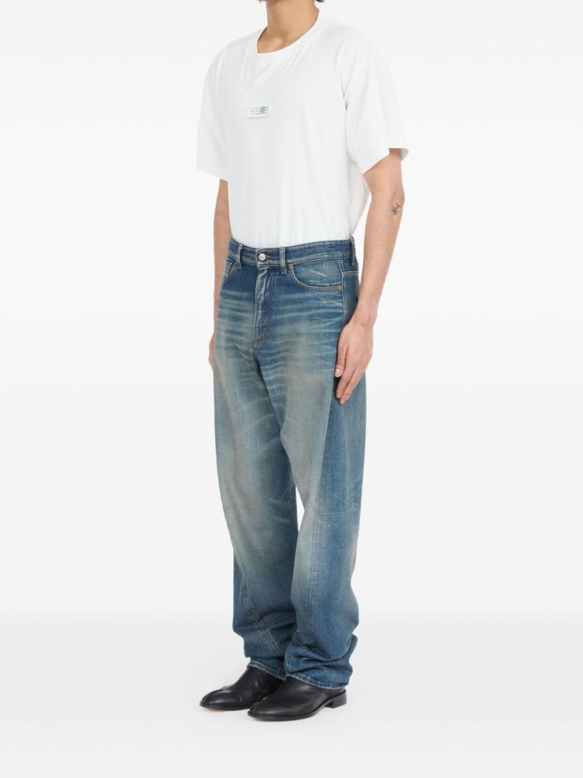Mm6 By Maison Margiela Relaxed Fit Straight-Leg Jeans With Classic Five-Pocket Design