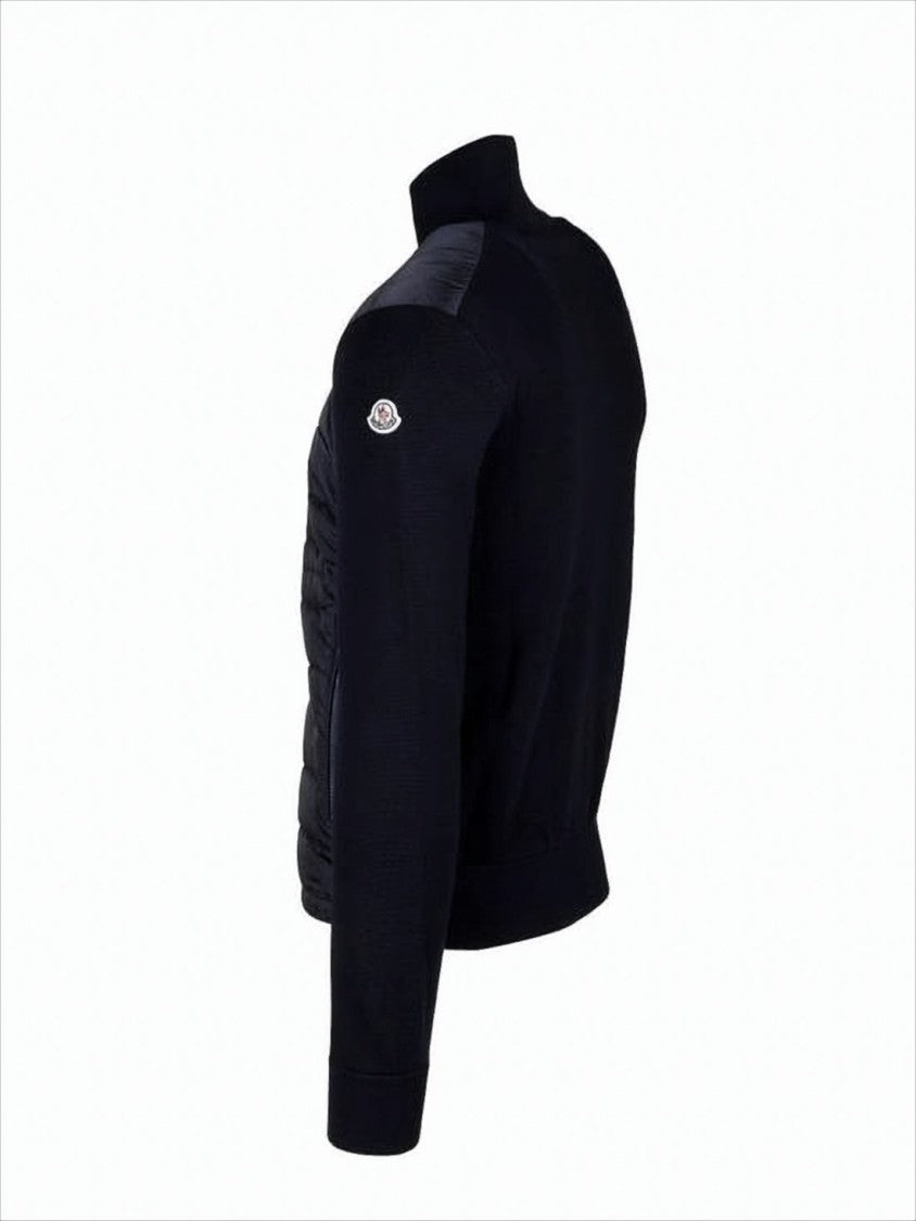 Moncler Quilted Padded Cardigan With High Collar