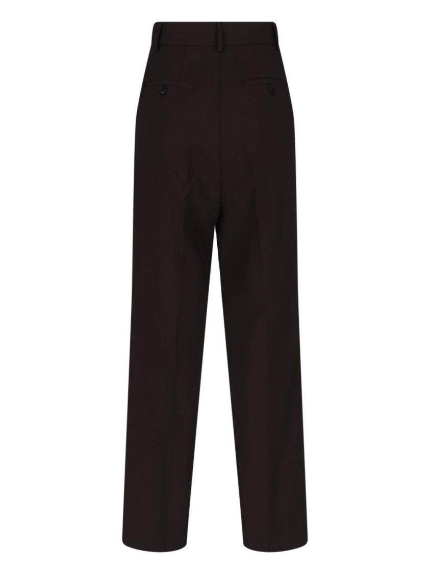 The Frankie Shop Straight-Leg Trousers With Medium Rise And Pleated Front