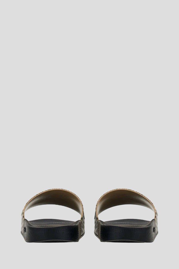 Salvatore Ferragamo Gancini Slides In Beige