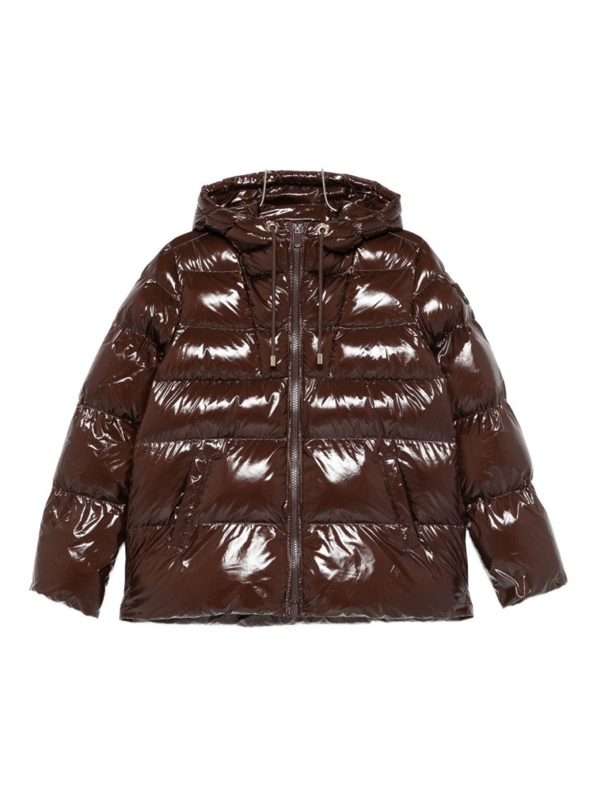 Pinko Glossy Puffer Jacket With Adjustable Hood