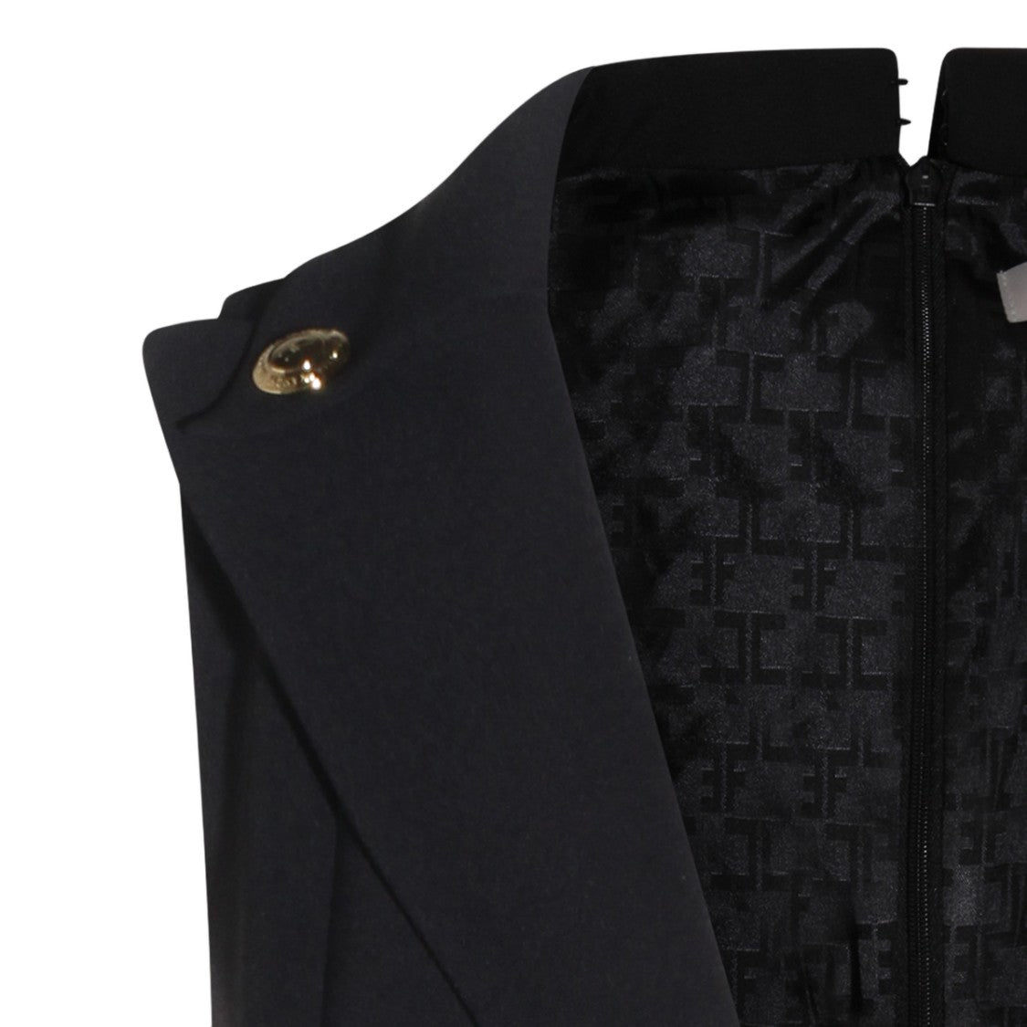 Elisabetta Franchi Classic Black Dress With Timeless Silhouette