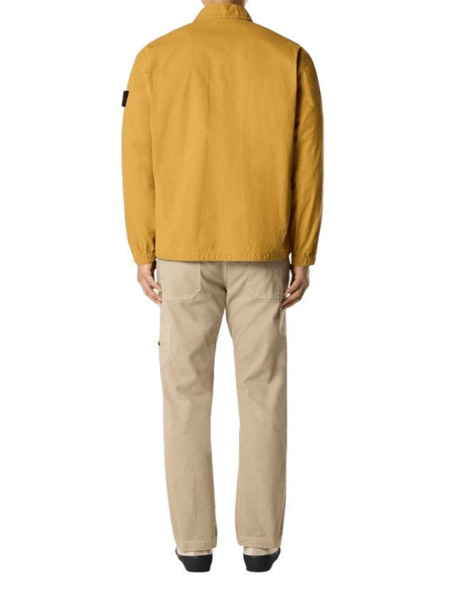 Stone Comfort Fit Overshirt In Double-Coated Cotton Ripstop