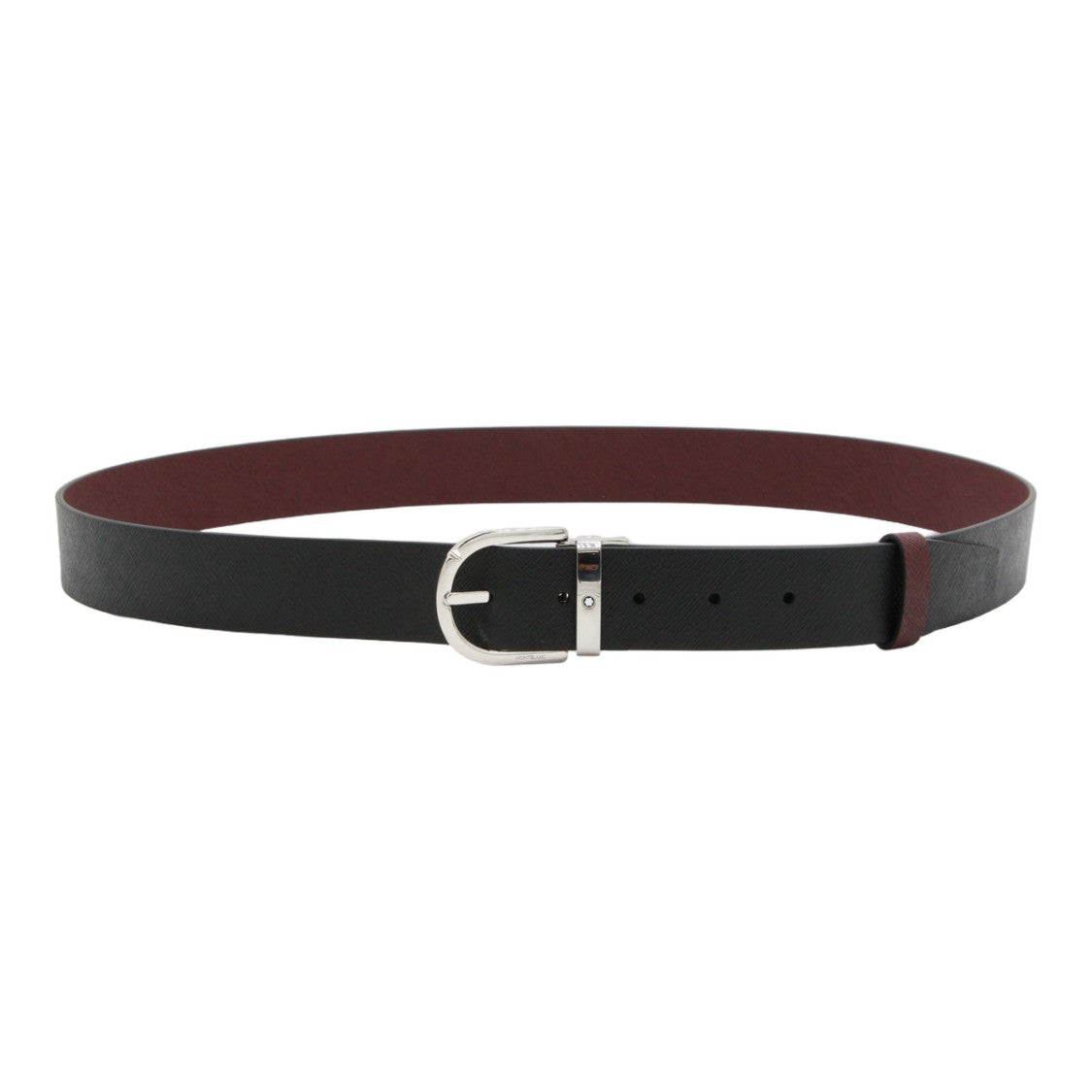 Montblanc Textured Black Strap Belt