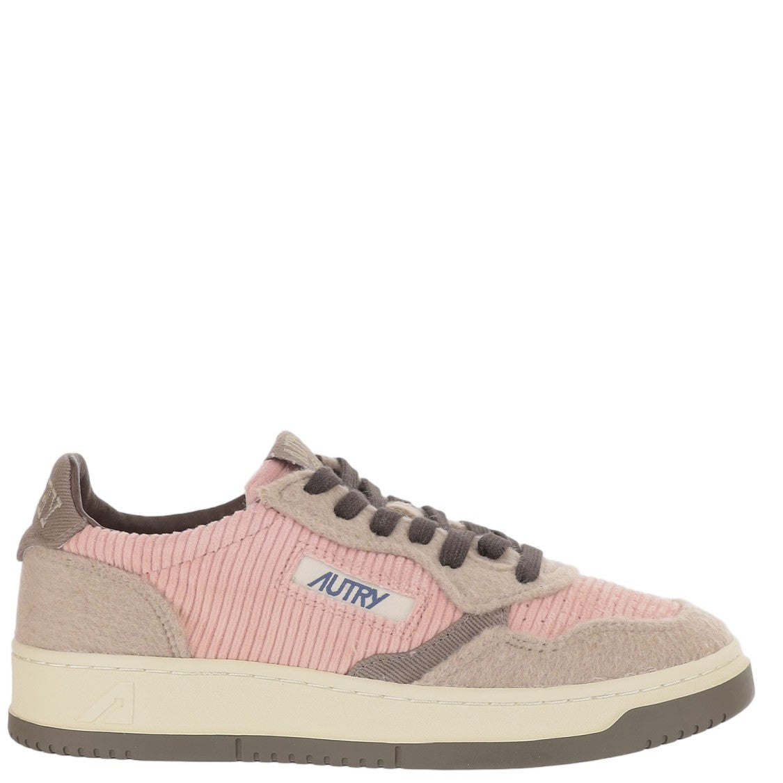 Autry Medalist Low Sneakers With Corduroy And Velvet Panels