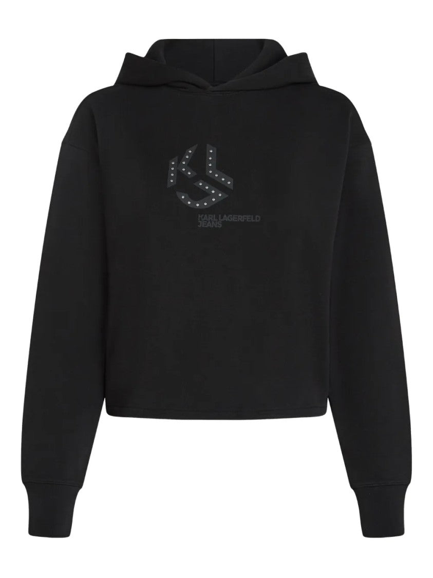 Karl Lagerfeld Classic Fit Ribbed Cuffs Hem Sweatshirt