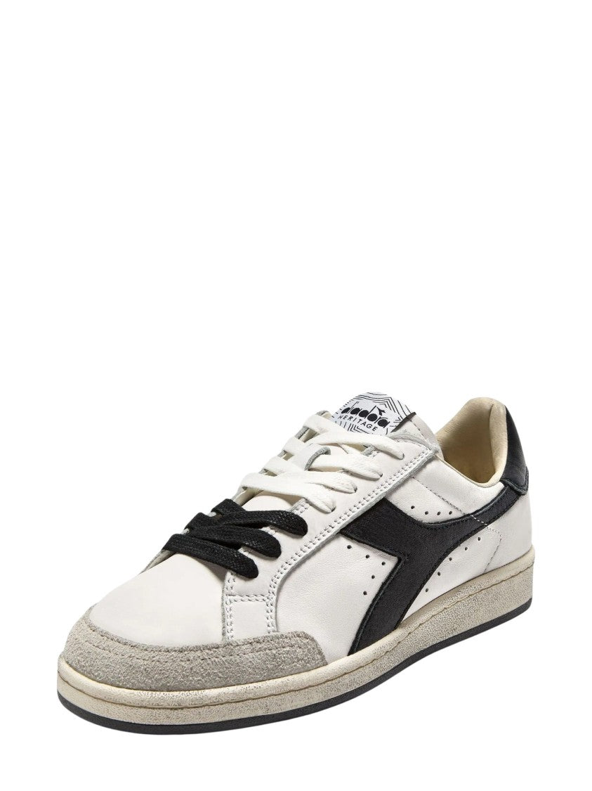 Diadora White Prestige Used Leather Sneakers