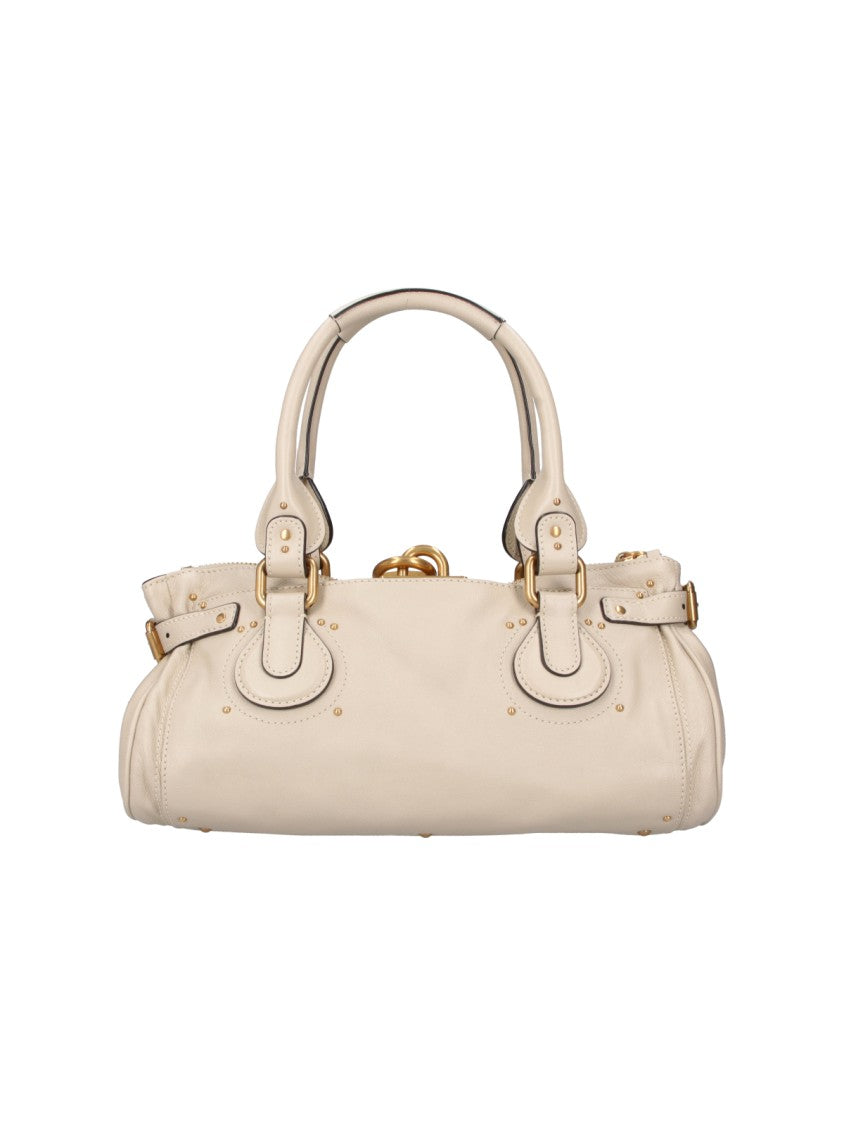 Chloé Paddington Gold Hardware Cream Buffalo Leather Shoulder Bag