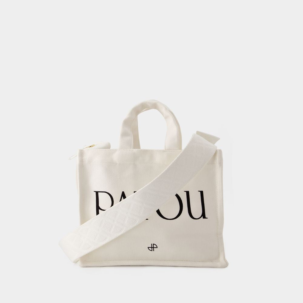 Patou Patou Small Tote Bag - Cotton - Cream