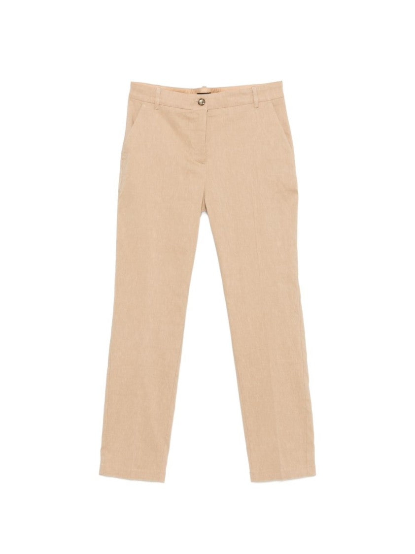 Pinko Beige Tailored Straight-Leg Pants