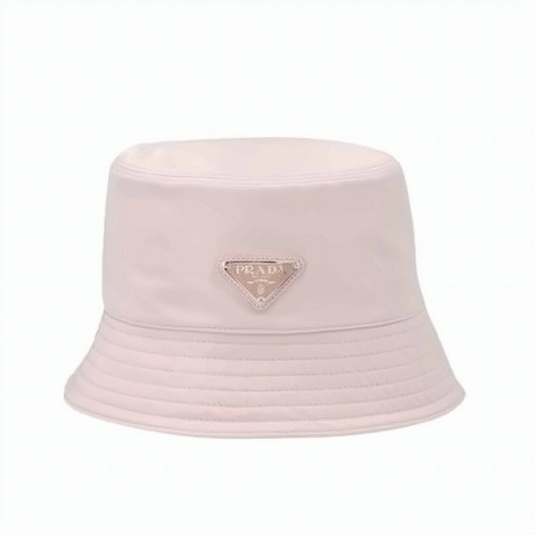 Prada Smooth Nylon Bucket Hat With Signature Logo Patch