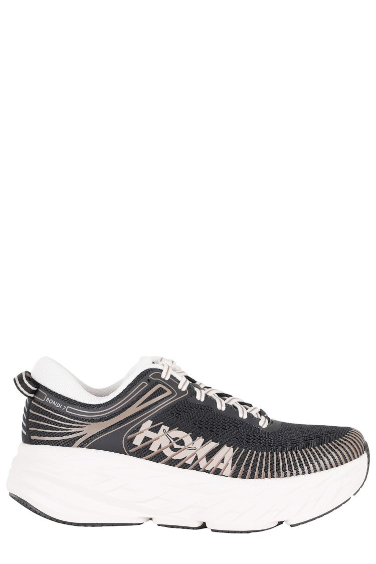 Hoka Black W Bondi 7 Open-Mesh Polyester Sneakers