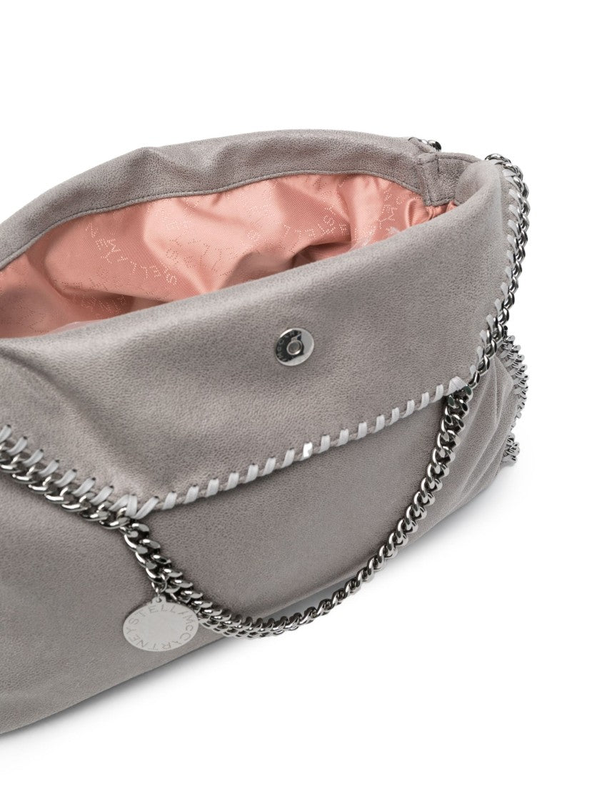 Stella Mccartney Soft-Texured Shoulder Bag With Silver-Tone Chain Trim