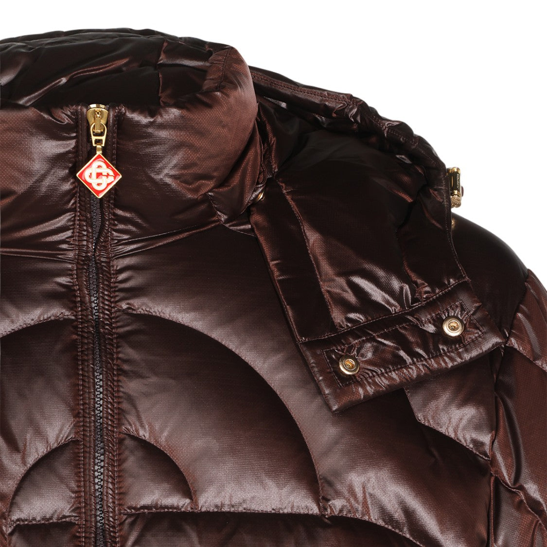 Casablanca Glossy Padded Jacket With Distinctive Quilted Design