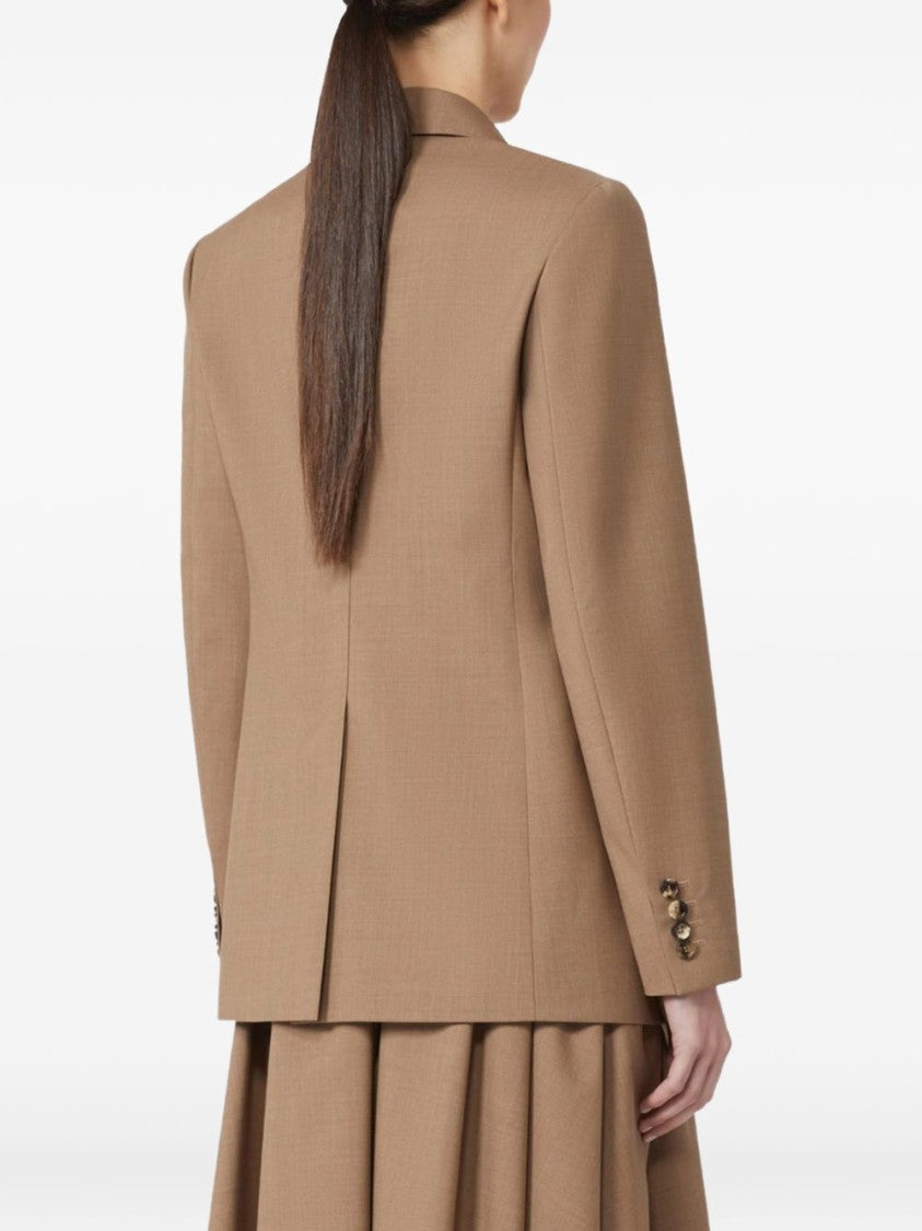 Max Mara Tailored Brown Virgin Wool Jacket